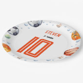 Ball Sports Kindergeburtstag Pappteller (Schrägansicht)