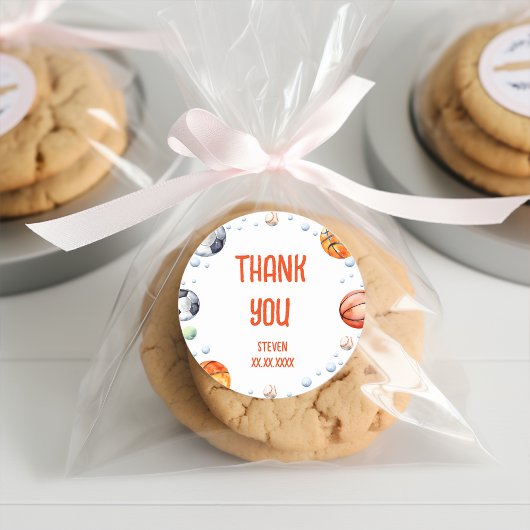 Ball Sports Kindergeburtstag Runder Aufkleber