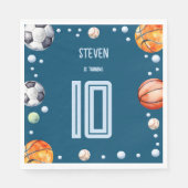 Ball Sports Kindergeburtstag Serviette (Vorderseite)