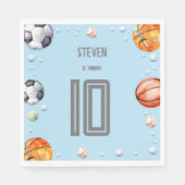 Ball Sports Kindergeburtstag Serviette (Vorderseite)