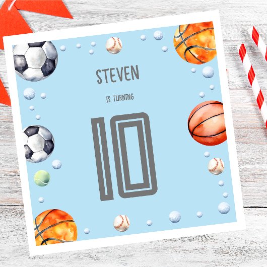 Ball Sports Kindergeburtstag Serviette