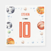 Ball Sports Kindergeburtstag Serviette (Vorderseite)