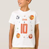 Ball Sports Kindergeburtstag T-Shirt (Vorderseite)