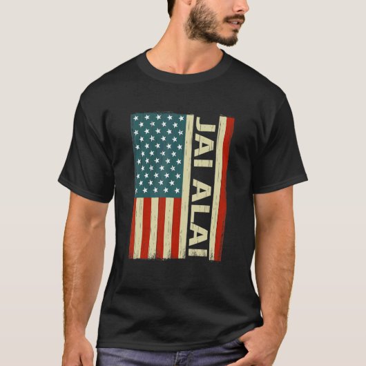 ball sports usa flag jai alai player jai alai T-Shirt (Vorderseite)