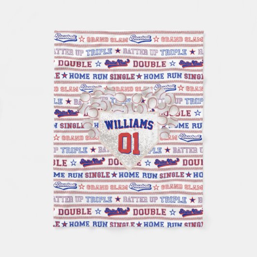 Ball Stitch - Baseball Fleecedecke (Vorderseite)