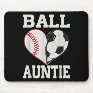 Ball Tante Baseball Fußball Spieler Herz Liebe Mousepad