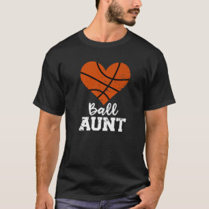 Ball Tante Herz Funny Basketball Tante T-Shirt