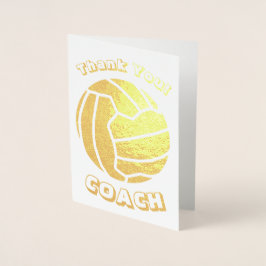 Ball Theme Netball Coach Danke Gold Folienkarte