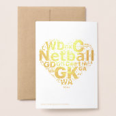 Ball Theme Netball Coach Danke Gold Folienkarte (Rückseite mit Umschlag)