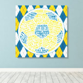 Ball Typografy Box Leinwand (Insitu (Holzboden))