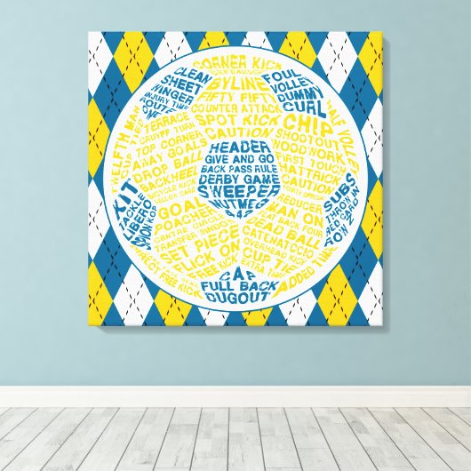 Ball Typografy Box Leinwand (Insitu (Holzboden))