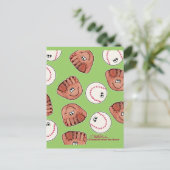 Ball- und HandschuhCollage Postkarte (Stehend Vorderseite)