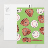 Ball- und HandschuhCollage Postkarte (Vorne/Hinten)