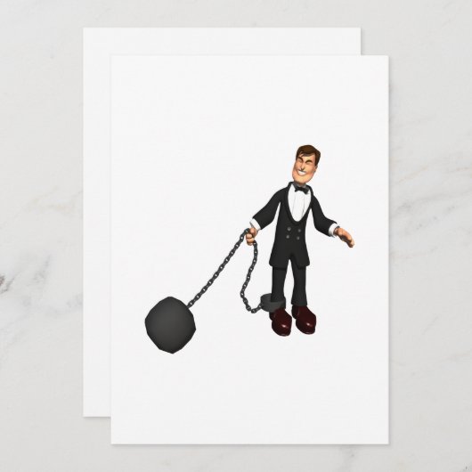 Ball und Kette 2 Einladung (Vorne/Hinten)