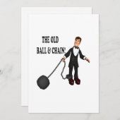 Ball und Kette Einladung (Vorne/Hinten)