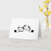 Ball- und Kettenhochzeiten Karte (Gelbe Blume)