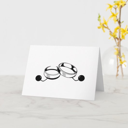 Ball- und Kettenhochzeiten Karte (Gelbe Blume)