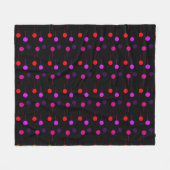 Ball und Linie auf schwarz Fleecedecke (Vorderseite (Horizontal))