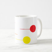 Ball und Linie auf weiß Kaffeetasse (VorderseiteRechts)