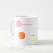 Ball und Linie auf weiß Kaffeetasse (Vorderseite Links)