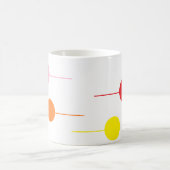Ball und Linie auf weiß Kaffeetasse (Mittel)