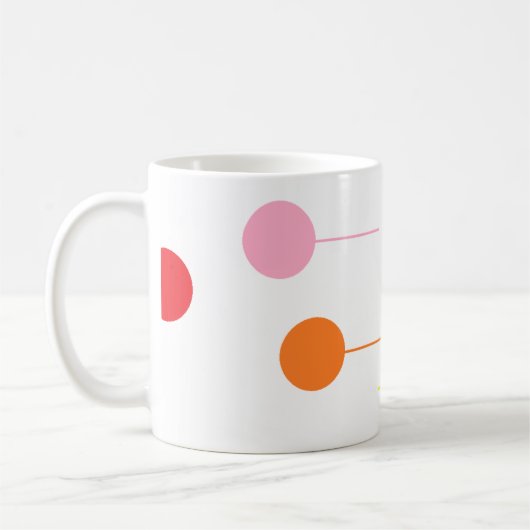 Ball und Linie auf weiß Kaffeetasse (Links)