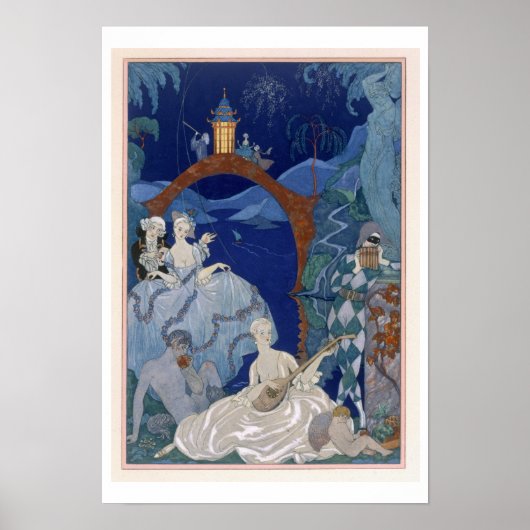 Ball Under the Blue Moon, Illustration für "Fetes Poster (Vorne)