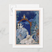 Ball Under the Blue Moon, Illustration für "Fetes Postkarte (Vorne/Hinten)