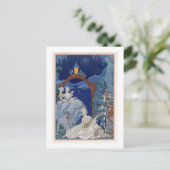 Ball Under the Blue Moon, Illustration für "Fetes Postkarte (Stehend Vorderseite)