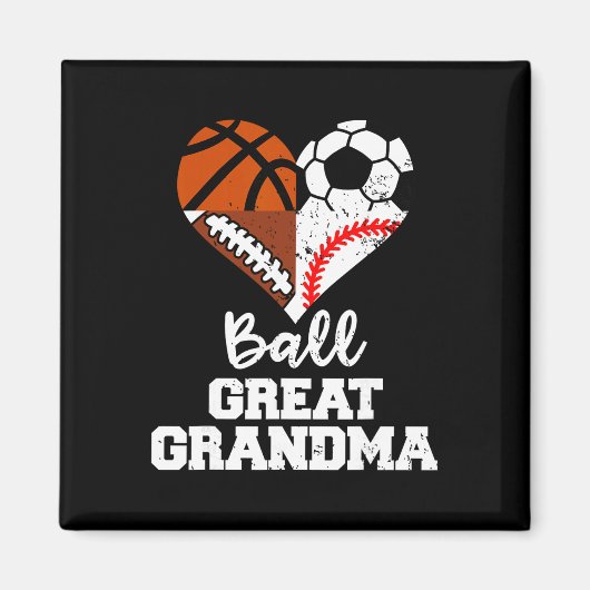 Ball Urgroßmutter Fußball Fußball Baseball Korb Magnet (Vorne)