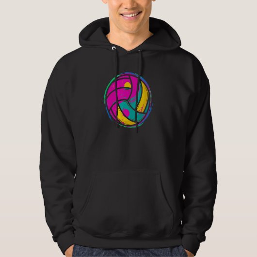 Ball Volleyball Graphicyin Yang Volleyball Girl W Hoodie (Vorderseite)