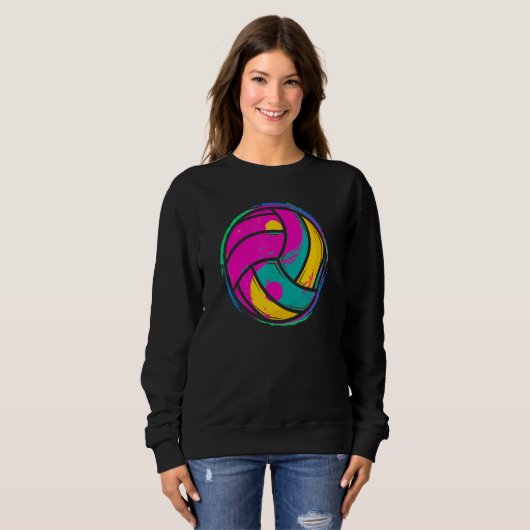 Ball Volleyball Graphicyin Yang Volleyball Girl W Sweatshirt (Vorne ganz)