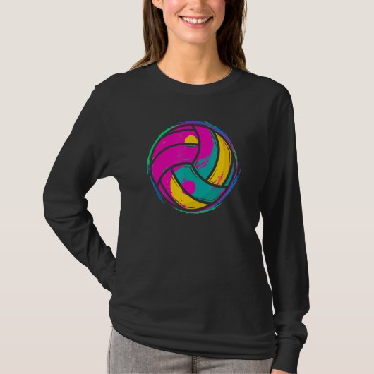 Ball Volleyball Graphicyin Yang Volleyball Girl W T-Shirt (Vorderseite)