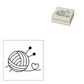 Ball von Strickgarn Gummistempel (Stempel)