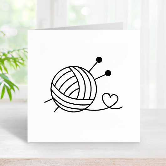 Ball von Strickgarn Gummistempel