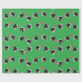 Ball-Weihnachtsverpackung Bostons Terrier federnd Geschenkpapier (Flach)