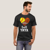 Ball Yaya Heart Softball Basketball Football Yaya T-Shirt (Vorne ganz)