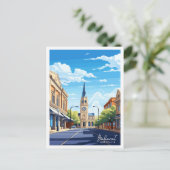 Ballarat Australia Vintage Illustration Postkarte (Stehend Vorderseite)