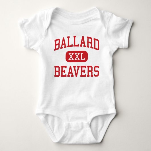 Ballard - Biber - hoch - Seattle Washington Baby Strampler (Vorderseite)