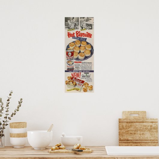 Ballard Biscuits Ad. Poster (Küche)