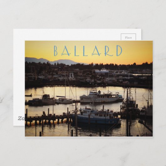 Ballard Boote Postkarte (Vorne/Hinten)