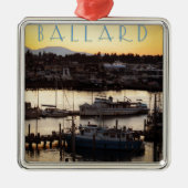 Ballard Boote Silbernes Ornament (Vorne)