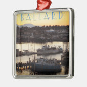 Ballard Boote Silbernes Ornament (Links)