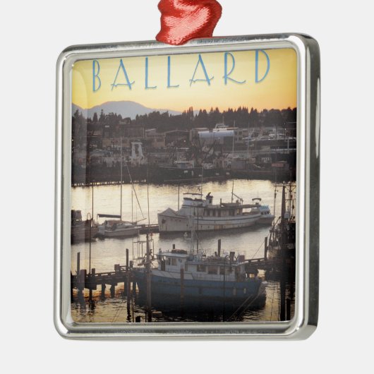 Ballard Boote Silbernes Ornament (Links)