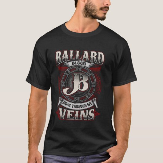 Ballard Familienname läuft durch meine Venen T-Shirt (Vorderseite)