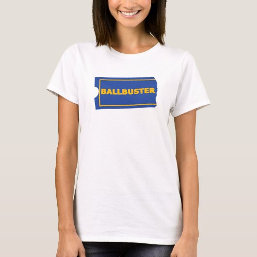 BALLBUSTER Funny Parody Retro Video Rental Store T-Shirt (Vorderseite)