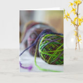 Bälle der Garn-Karte Karte (Gelbe Blume)