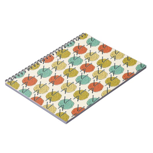 Bälle des Wolle-Musters Notizblock (Linke Seite)