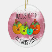 Bälle tief im Weihnachtsschmuck (Links)