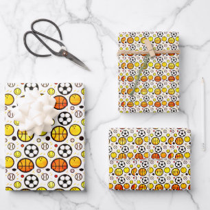 Bälle! Umhüllungspapierblätter Geschenkpapier Set